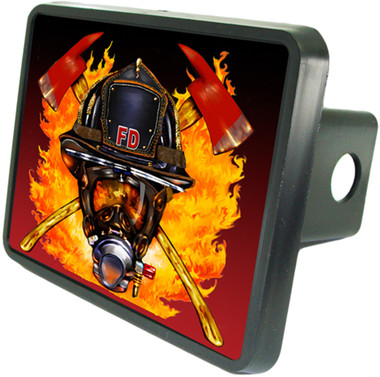 Firefighter Helmet Trailer Hitch Plug Side View