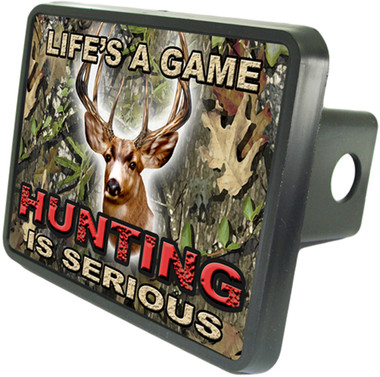 Hunting Is Serious Trailer Hitch Plug Side View