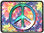 Peace Sign Trailer Hitch Plug Front View
