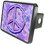 Purple Peace Sign Trailer Hitch Plug Side View