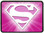 Superman Pink Trailer Hitch Plug Front View