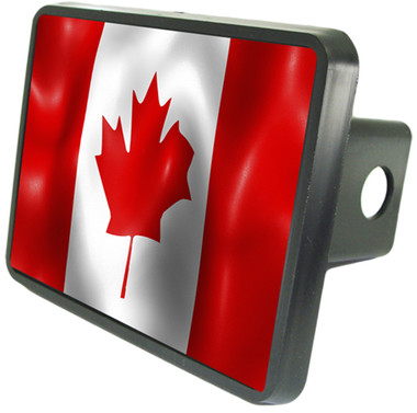 Canadian Flag Trailer Hitch Plug Side View