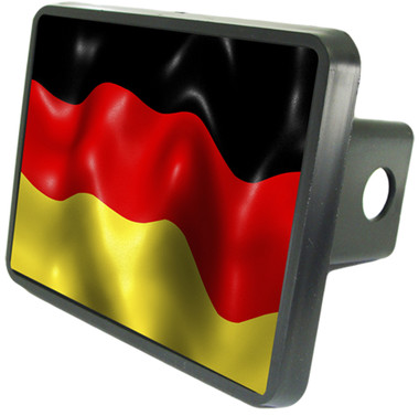 German Flag Trailer Hitch Plug Side View