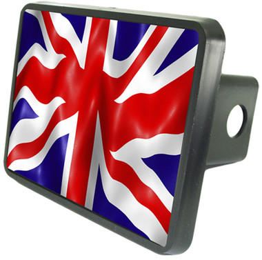 British Flag Trailer Hitch Plug Side View