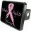 Pink Breast Cancer Trailer Hitch Plug Side View