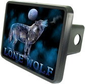 Howling Moon Wolf Trailer Hitch Plug Side View