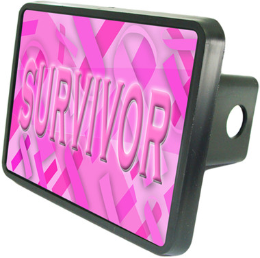 Breast Cancer Survivor Trailer Hitch Plug Side View
