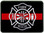 Firefighter Emblem Trailer Hitch Plug Front View