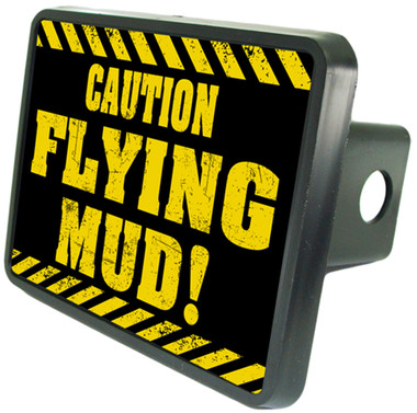 Caution Flying Mud Trailer Hitch Plug Side View