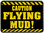 Caution Flying Mud Trailer Hitch Plug Front View