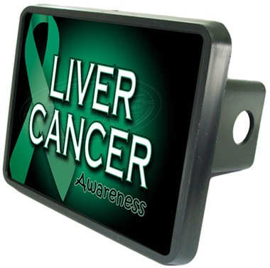 Liver Cancer Awareness Trailer Hitch Plug Side View