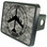 Old Fashion Peace Camo Trailer Hitch Plug Side View