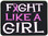 Fight Like A Girl Trailer Hitch Plug Front View