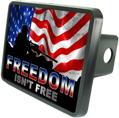 Freedom Isn't Free Trailer Hitch Plug Side View