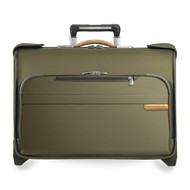 Front shot of Carry-On Wheeled Garment Bag in olive.