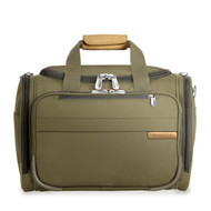 Front shot of Cabin Duffle in olive.