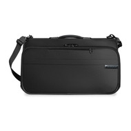 Front shot of Compact Garment Bag in black.