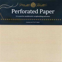 Ecru Perforated Paper Mill Hill 14 Count 9x12 Inches