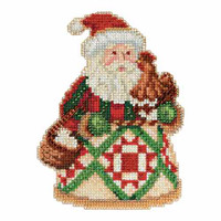 Early Morning Santa Beaded Counted Cross Stitch Kit Mill Hill 2015 Jim Shore JS205104