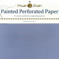 Sky Blue Painted Perforated Paper Mill Hill 14 Count 9x12 Inches