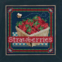 Strawberries Cross Stitch Kit Mill Hill 2016 Buttons & Beads Spring MH141613