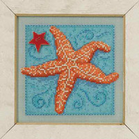Starfish Cross Stitch Kit Mill Hill 2016 Buttons & Beads Spring MH141615