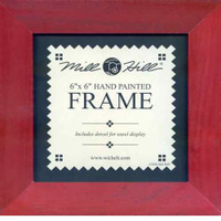 Holiday Red Solid Color Mill Hill 6 x 6 Wooden Frame GBFRM9