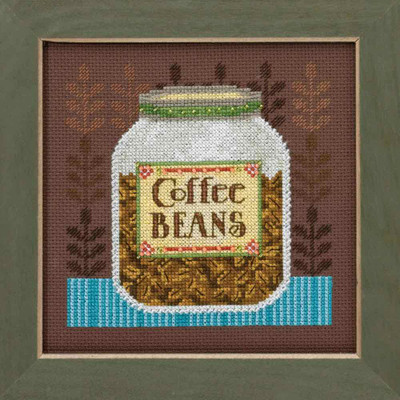 Coffee Beans Cross Stitch Kit Mill Hill Debbie Mumm 2016 Good Coffee & Friends DM301616