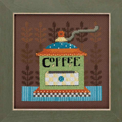 Coffee Grinder Cross Stitch Kit Mill Hill Debbie Mumm 2016 Good Coffee & Friends DM301612