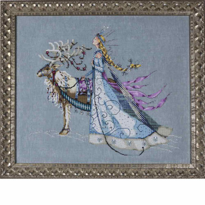 Snow Queen Kit Cross Stitch Chart Fabric Beads Braid Floss Mirabilia MD143