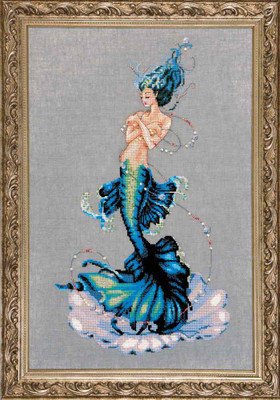Aphrodite Mermaid Kit Cross Stitch Chart Fabric Beads Braid Nora Corbett Mirabilia MD144