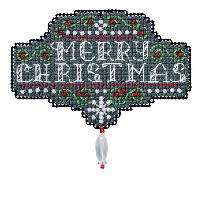 Chalkboard Christmas Cross Stitch Kit Mill Hill 2016 Winter Holiday MH181634
