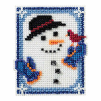 Invisible Snowman Cross Stitch Ornament Kit Mill Hill 2016 Winter Holiday MH181635