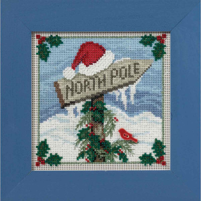 North Pole Cross Stitch Kit Mill Hill 2016 Buttons & Beads Winter MH141632