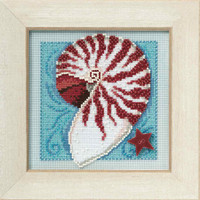 Nautilus Shell Cross Stitch Kit Mill Hill 2010 Buttons & Beads Spring MH140105