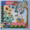 Stitched area of Summer Picnic Cross Stitch Kit Mill Hill 2005 Buttons & Beads Spring MHCB231