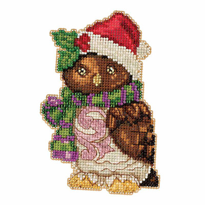 Owl Beaded Counted Cross Stitch Kit Mill Hill 2016 Jim Shore JS201616