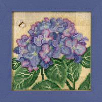 Hydrangea Cross Stitch Kit Mill Hill 2017 Buttons & Beads Spring MH141715
