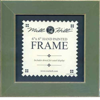 Olive Solid Color Gold Trim Mill Hill 6 x 6 Wooden Frame GBFRM12