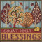 Stitched area of Blessings Cross Stitch Kit Mill Hill 2017 Buttons & Beads Autumn MH141725
