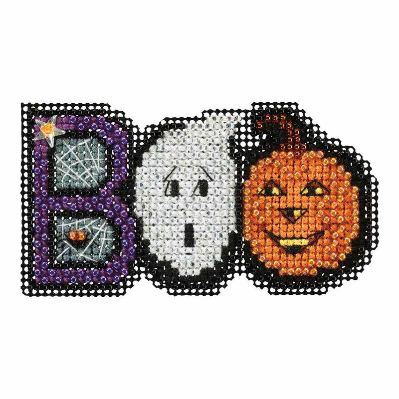 Essence Ghost Beaded Halloween Cross Stitch Kit Mill Hill 2017 Ghost Trilogy MH191723 