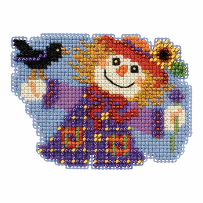 Sally Scarecrow Bead Cross Stitch Kit Mill Hill 2017 Autumn Harvest MH181723