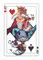 Stitched area of Royal Games Queen of Hearts LINEN Kit (Cross Stitch Chart, Fabric,  Beads, Braid) MD150 Mirabilia