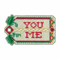 Gift Tag Cross Stitch Ornament Kit Mill Hill 2017 Winter Holiday MH181735