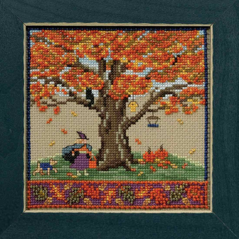 MILL HILL Counted Cross Stitch Beads Kit ST NICK QUARTET To All A Goodnight