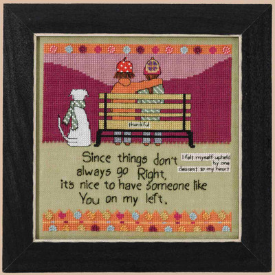 On My Left Beaded Cross Stitch Kit Curly Girl 2017 Mill Hill CG301712