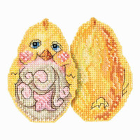 Yellow Chick Counted Cross Stitch Easter Kit Mill Hill 2017 Jim Shore JS181712