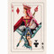 Stitched area of Royal Games Queen of Diamonds Kit Cross Stitch Chart Fabric Beads Braid MD154