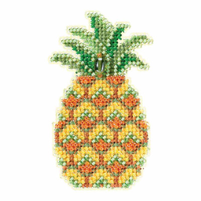 Pineapple Beaded Cross Stitch Kit Mill Hill 2018 Spring Bouquet MH181816