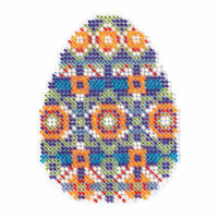 Mosaic Egg Beaded Cross Stitch Kit Mill Hill 2018 Spring Bouquet MH181815